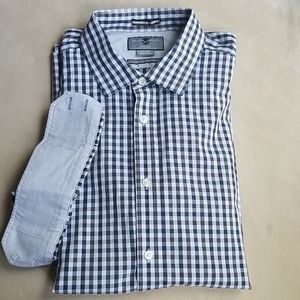 Black Brown 1826 17.5 33 Slim Fit button down